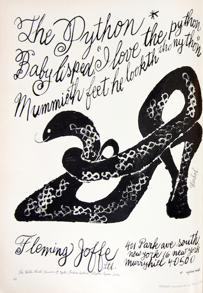 ANDY WARHOL  Illustrations for Fashion Magazines, 1951-1963