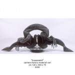 Inseparabili, camera d'aria e materiali vari, 2000, 120x300x75 cm