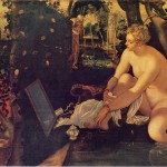 Jacopo Robusti detto il TINTORETTO, Susanna e i vecchioni, 1555, olio su tela, cm 146.6 x 193,6, Vienna, Kunsthistorisches Museum