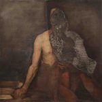 Nicola SamoriÌ, Piaga antiveduta. Affresco su alveolam, 100×100 cm, 2016