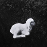 Omar Galliani, Agnus Dei. Olio su tela, 200×200 cm, 2016